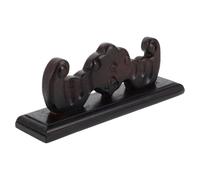 Balacoo Support de Flûtes en Bois Marron pour Deux Flûtes en Bambou, Design Ancien Gravure Sculptée, Support Multifonction pour Pratique Quotidienne et Décoration Maison