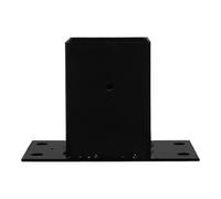 Balacoo Support de Poteau Métal Base Carrée Noir Fer pour Terrasse Protection de Poteau Kit Pergola pour Boîte aux Lettres et Tonnelle