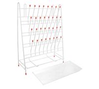 Balacoo Support de Séchage Laboratoire Emplacements Revêtu Antidérapant Rack Égouttoir Tubes Essai Verres