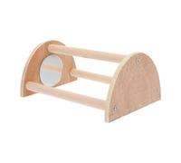 Balacoo Support pour Perroquet Tige pour Oiseau Debout avec Miroir, Perchoir Stable et Résistant aux Morsures en Bois, Banc D'entraînement pour Volières et Poulaillers, Adapté aux Oiseaux