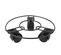 Balacoo Support Rond en Métal roulettes pour Pots de Fleurs, Plateau Mobile Esthétique pour Jardin et Patio, Améliore Le Drainage et Réduit Les Dommages Causés Gel
