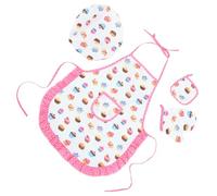 Balacoo Tablier Cuisine Garçon Fille avec Chapeau et Gants de Cuisson Costume de Jeu de Rôle Protection Vêtements pour Garçons et Set Dinette