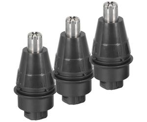 Balacoo Têtes de Rechange en Acier et Abs 3 Pièces Entièrement Lavables, Compatibles pour Épilateur Nasal Noir pour Tondeuse à Poils de Nez