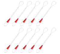 Balacoo Tire-câble en Acier Rouge 10 Pièces pour Électricien, Outil de Tirage de Câbles Électriques Connexion Solide, Pratique et Guide de Tirage