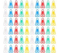 Balacoo trombones pour documents trombones de bureau 100pcs en plastique triangle colorés pour organiser notes et bills école bureau clips pratiques et créatifs Couleur Aléatoire