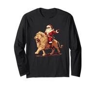 Balade de Noël Amusante avec Père Noël et Lion Manche Longue