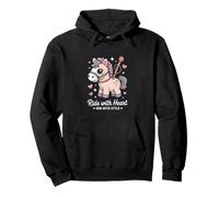 Balade de Poney Kawaii avec cœur Gagnant avec Style Sweat à Capuche