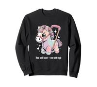 Balade de Poney Kawaii avec cœur Gagnant avec Style Sweatshirt