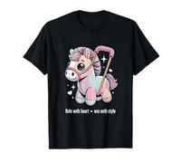 Balade de Poney Kawaii avec cœur Gagnant avec Style T-Shirt
