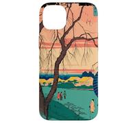 Balade du Soir À Edo Paysage Ukiyo-e Sérénité Art Japonais Coque pour iPhone 14 Plus
