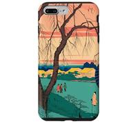 Balade du Soir À Edo Paysage Ukiyo-e Sérénité Art Japonais Coque pour iPhone 7 Plus/8 Plus