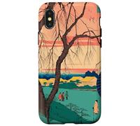Balade du Soir À Edo Paysage Ukiyo-e Sérénité Art Japonais Coque pour iPhone X/XS