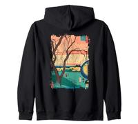 Balade du Soir À Edo Paysage Ukiyo-e Sérénité Art Japonais Sweat à Capuche