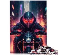 Balade en Moto à Travers des Puzzles Jeux éducatifs Puzzle en Bois Puzzle éducatif Jeu Familial 19,7 x 29,5 Pouces
