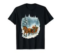 Balade en traîneau à Cheval dans la forêt T-Shirt Graphique avec Valeur