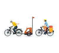 Balade familiale à vélo-HO-1/87-PREISER 10636