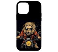 Balade majestueuse avec ce motif lion et moto Coque pour iPhone 12 mini