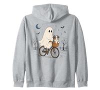 Balade Nocturne À Vélo Fantôme avec Un Berger Australien Sweat à Capuche