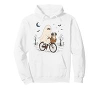 Balade Nocturne À Vélo Fantôme avec Un Berger Australien Sweat à Capuche