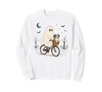Balade Nocturne À Vélo Fantôme avec Un Berger Australien Sweatshirt
