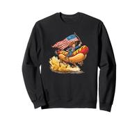 Balade Patriotique Hotdog pour Les Amateurs de Barbecue et de weenies Sweatshirt