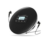 Baladeur CD Portable Rechargeable, Lecteur CD Intelligent à éCran Tactile, Affichage NuméRique, Haut-Parleur StéRéO pour éTudiant Noir