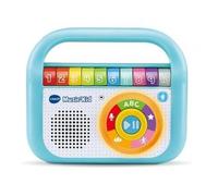 Baladeur Musical Music Kid Bleu 40 chansons, Version française - Enceinte Lumineuse - Bebe Enfant 2/6 Ans - Set Lecteur Musique + Carte Tigre