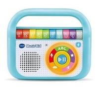 Baladeur musical vtech music kid bleu 40 chansons version fr - enceinte lumineuse - bebe enfant 2/6 ans - set lecteur musique + carte
