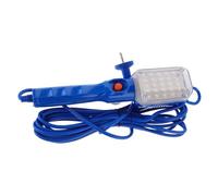 Baladeuse Filaire Lampe de Travail LED 10w 25 LED Ac220v | Haute Luminosité, Câble 5 Mètres, Poignée Portable, pour Garage et Atelier Auto, ABS Bleu