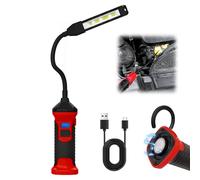 Baladeuse LED Mecanicien 1100 lumens, lampe de travail LED rechargeable, base magnétique & col de cygne - lampe mécanicien auto/lampe atelier pour garage et réparation