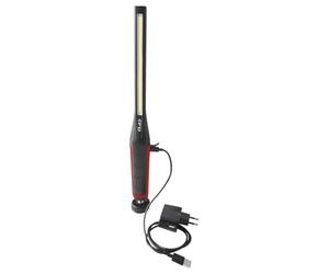 Baladeuse rechargeable ultra fine à intensité variable rouge 7W COB en façade + 3W en tête - OE 0143R - CLAS Equipements