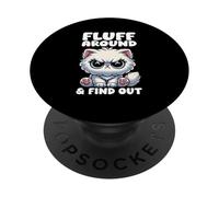 Baladez-Vous et découvrez Le Sarcasme Amusant d'un Amoureux des Chats en colère PopSockets PopGrip Adhésif