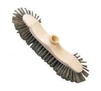 Balai 1/2 tête bois brut fibres de soie grise + douille