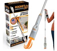 Balai à air sans fil Rocket Sweeper - Rechargeable et léger - Pour intérieur et extérieur, entretien de pelouse, patio, allée, gazon et garage - Comprend un poteau réglable, une poignée ergonomique