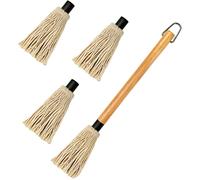 Balai à badigeonner pour grill, 45,7 cm de long, manche en bois, brosses à badigeonner pour barbecue, rôtir, steak