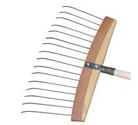 Balai à feuilles et gazon ""bois/acier"" sans manche