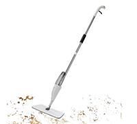 Balai à franges - Acier inoxydable ABS PP 125 x 39 x 13 cm | Balai pulvérisateur de nettoyage avec flacon rechargeable | Flacon pulvérisateur léger pour le nettoyage des sols stratifiés en bois dur