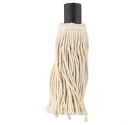 Balai à franges avec manche en bois et 6 têtes de brosse en fibre de coton de rechange pour une application efficace de la sauce, le glaçage de la viande, la volaille et la préparation de pâtisseries