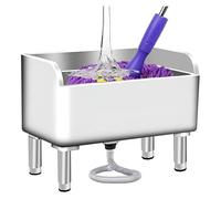 Balai à franges commercial en acier inoxydable - Lavabo utilitaire avec seau à franges pour buanderie, cuisine, restaurant, entreprise, garage (60 x 41 x 55 cm)