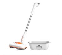 Balai à franges électrique sans fil avec phare LED, autonomie de 40 minutes, réservoir d'eau de 750 ml, nettoyant de sol léger et rechargeable pour la maison et le bureau