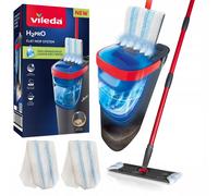Balai plat Vileda H2prO - 2 réservoirs, 2 housses microfibre, embout 360°