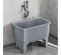 Balai à franges portable avec kit de vidange, grande capacité autoportant, pour une utilisation en intérieur et en extérieur, drainage rapide, idéal pour le garage et la cuisine