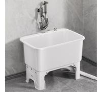 Balai à franges portable avec kit de vidange, grande capacité autoportant, pour une utilisation en intérieur et en extérieur, drainage rapide, idéal pour le garage et la cuisine