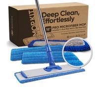 Balai à Franges Professionnel en Microfibre de 45,7 cm - Serpillère sèche et Humide pour sols en Bois, stratifié, carrelage, Vinyle | Tampons lavables | Balai Humide et Anti-poussière