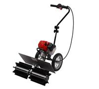 Balai à gaz de 43 cc, à main et à marcher derrière la pelouse pour allée, gazon, nettoyage des trottoirs de jardin avec moteur à 2 temps