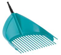 Balai à gazon/pelle combisystem Gardena : pratique pour balayer et soulever les feuilles et les déchets de jardin, avec dents en plastique robuste, largeur de travail 36,5 cm (3120-20)