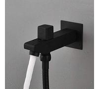 Balai à Levier d'eau pour Piscine, Bec Mural en Laiton Noir avec connecteur, adapté pour Pomme de Douche à Main, Accessoires de Douche pour Salle de Bain, Noir