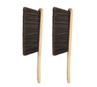 Balai à main en poils, brosse de balayage douce, plumeau de nettoyage avec long manche en bois, brosse pour meubles en fibre avec prise confortable, nettoyant de, éliminateur de débris de chev