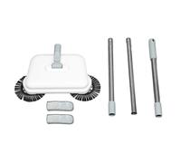 Balai à Main Multi-Usage, Nettoyeur de Sol Manuel avec serpillière en Microfibres et Double tête de Brosse, Machine sans Fil de Balayage et de vadrouille pour Les sols en Bois Dur