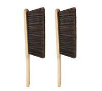 Balai à main, poils doux avec long manche en bois, brosse de nettoyage compacte, durable en bois et poils synthétiques, accessoire de maison avec prise en main confortable, pour comptoir, lit, canapé